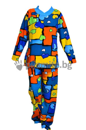 Дамски пижами Пижами дълъг ръкав Изчерпан Дамска пижама Хавлия цветна 61137